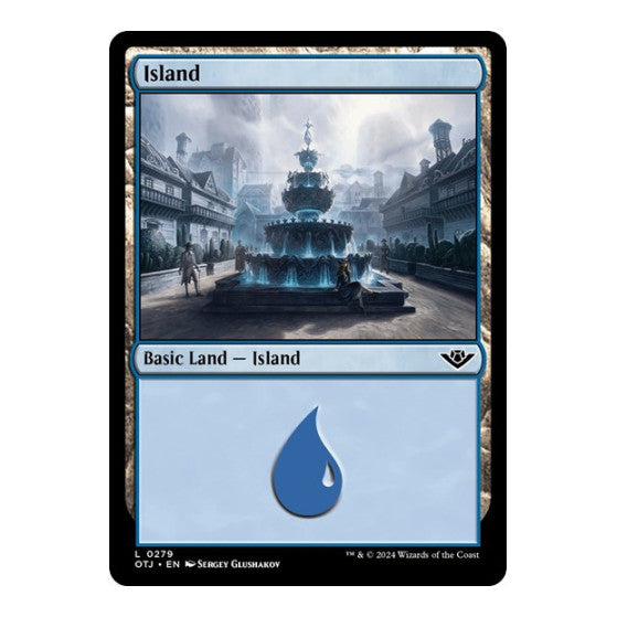 Island 0279 (OTJ) #279 Land (Foil Lightly Played) Outlaws of Thunder Junction Magic: The Gathering: 2024