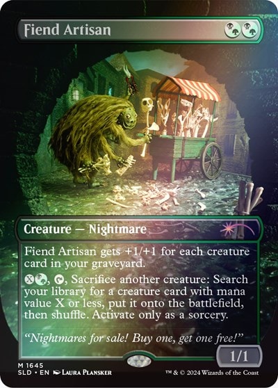 Fiend Artisan (Rainbow Foil) (SLD) #1645 Mythic Rare (Foil Lightly Played) Secret Lair Drop Series Magic: The Gathering: 2026