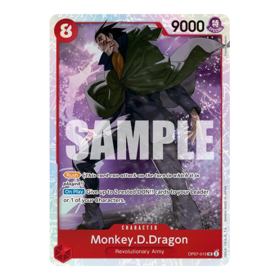 Monkey.D.Dragon (015) (OP07) #OP07-015 Super Rare (Foil Near Mint) 500 Years in the Future One Piece Card Game: 2024