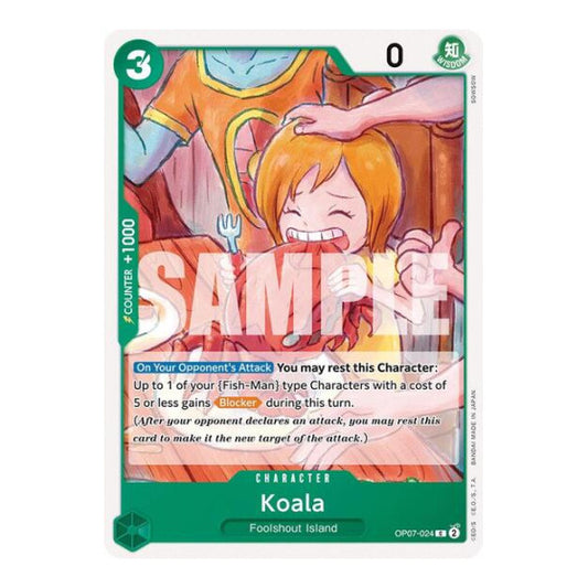 Koala (OP07) #OP07-024 Common (Near Mint) 500 Years in the Future One Piece Card Game: 2024