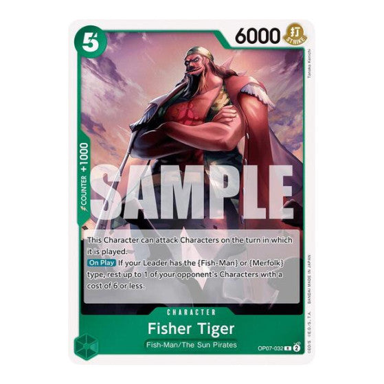 Fisher Tiger (OP07) #OP07-032 Rare (Foil Near Mint) 500 Years in the Future One Piece Card Game: 2024