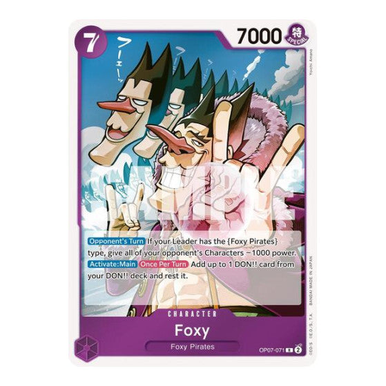 Foxy (071) (OP07) #OP07-071 Rare (Foil Near Mint) 500 Years in the Future One Piece Card Game: 2024