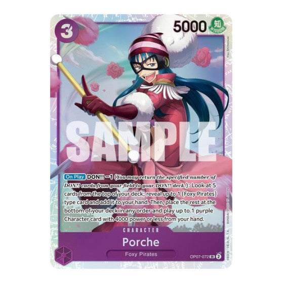 Porche (OP07) #OP07-072 Super Rare (Foil Lightly Played) 500 Years in the Future One Piece Card Game: 2024