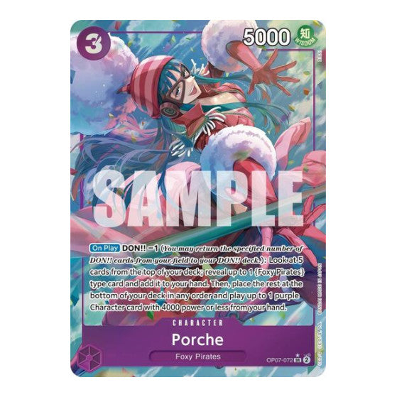 Porche (Parallel) (OP07) #OP07-072 Super Rare (Foil Near Mint) 500 Years in the Future One Piece Card Game: 2024