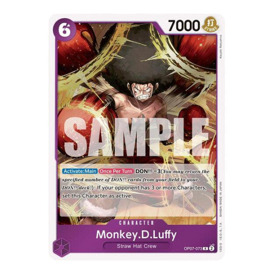 Monkey.D.Luffy (073) (OP07) #OP07-073 Rare (Foil Lightly Played) 500 Years in the Future One Piece Card Game: 2024