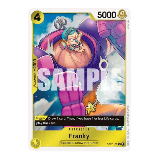 Franky (OP07) #OP07-107 Rare (Foil Near Mint) 500 Years in the Future One Piece Card Game: 2024