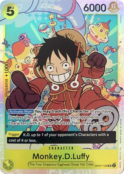 MonkeyDLuffy 109 (OP07) #OP07-109 Secret Rare (Foil Near Mint) 500 Years in the Future One Piece Card Game: 2024