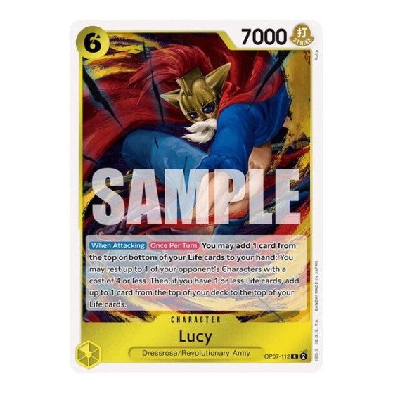 Lucy (OP07) #OP07-112 Rare (Foil Near Mint) 500 Years in the Future One Piece Card Game: 2024