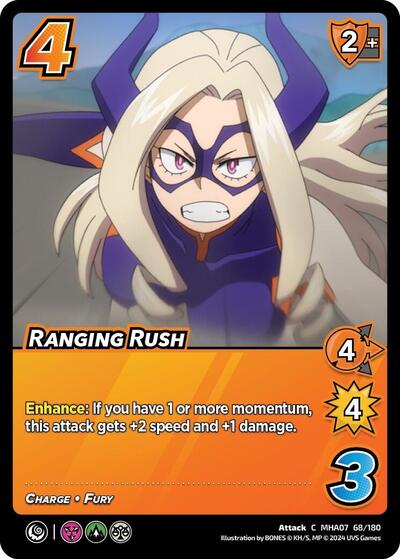 Ranging Rush (MHA7) #68/180 Common (Lightly Played) UniVersus: My Hero Academia: Girl Power UniVersus: 2024