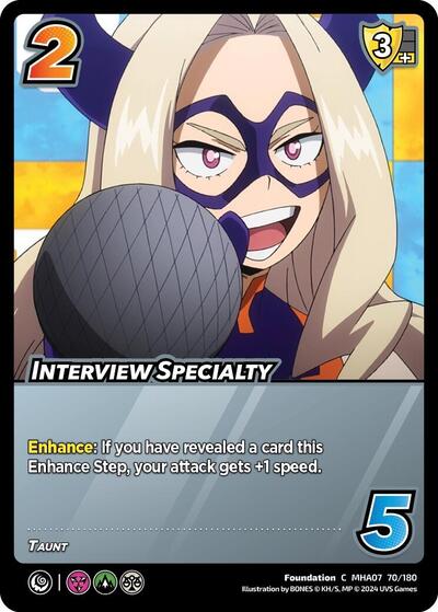 Interview Specialty (MHA7) #70/180 Common (Near Mint) UniVersus: My Hero Academia: Girl Power UniVersus: 2024