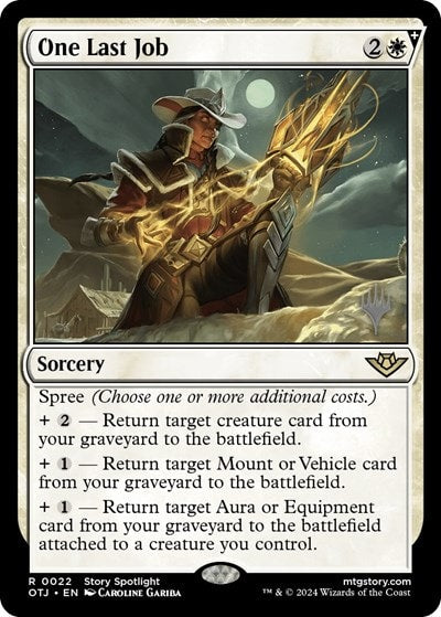 One Last Job (PPOTJ) #22 Rare (Lightly Played) Promo Pack: Outlaws of Thunder Junction Magic: The Gathering: 2024