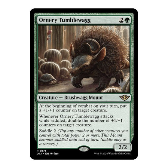 Ornery Tumblewagg (PPOTJ) #171 Rare (Lightly Played) Promo Pack: Outlaws of Thunder Junction Magic: The Gathering: 2024