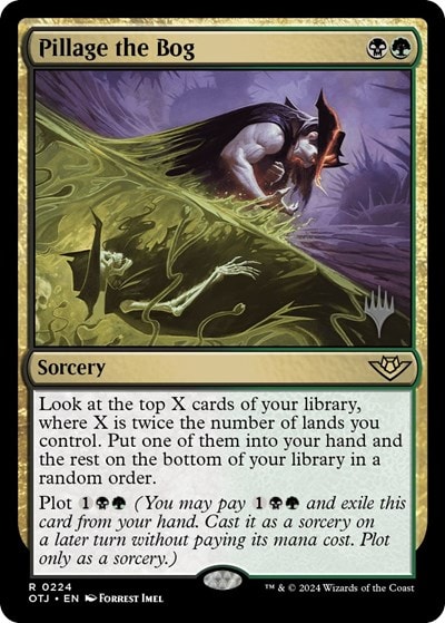 Pillage the Bog (PPOTJ) #224 Rare (Lightly Played) Promo Pack: Outlaws of Thunder Junction Magic: The Gathering: 2024