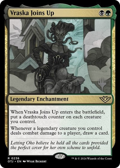 Vraska Joins Up (PPOTJ) #236 Rare (Lightly Played) Promo Pack: Outlaws of Thunder Junction Magic: The Gathering: 2024