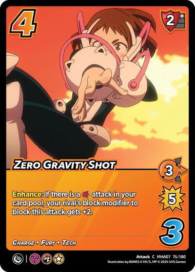 Zero Gravity Shot (MHA7) #75/180 Common (Lightly Played) UniVersus: My Hero Academia: Girl Power UniVersus: 2024