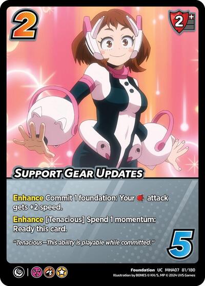 Support Gear Updates (MHA7) #81/180 Uncommon (Near Mint) UniVersus: My Hero Academia: Girl Power UniVersus: 2024