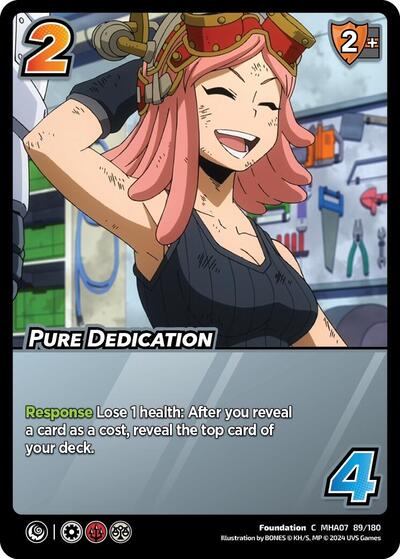 Pure Dedication (MHA7) #89/180 Common (Near Mint) UniVersus: My Hero Academia: Girl Power UniVersus: 2024