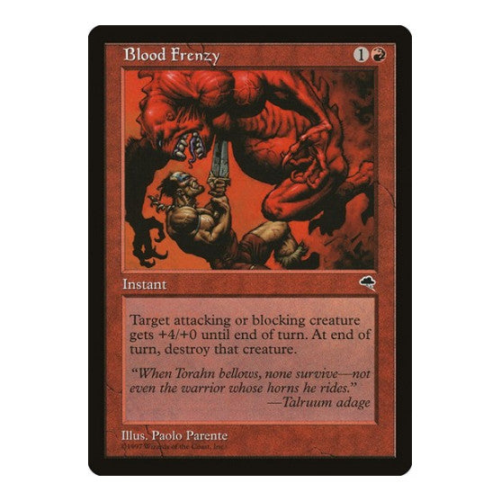Blood Frenzy (TMP) #164 Common (Lightly Played) Tempest Magic: The Gathering: 1997