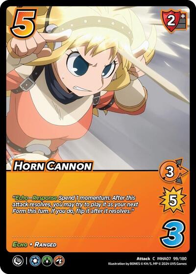 Horn Cannon (MHA7) #99/180 Common (Lightly Played) UniVersus: My Hero Academia: Girl Power UniVersus: 2024