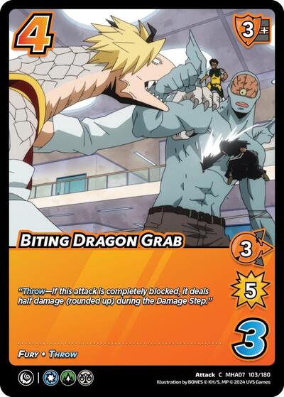 Biting Dragon Grab (MHA7) #103/180 Common (Lightly Played) UniVersus: My Hero Academia: Girl Power UniVersus: 2024