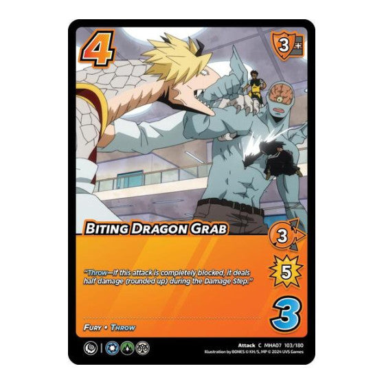 Biting Dragon Grab (MHA7) #103/180 Common (Lightly Played) UniVersus: My Hero Academia: Girl Power UniVersus: 2024