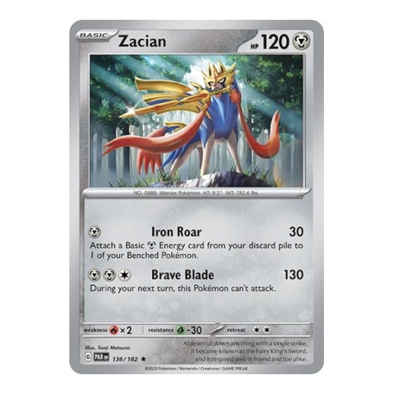 Zacian 136 182 (PR) #136/182 Rare (Near Mint) Deck Exclusives Pokemon: 2016