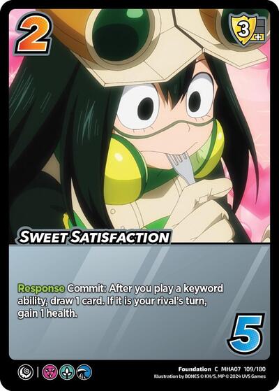 Sweet Satisfaction (MHA7) #109/180 Common (Near Mint) UniVersus: My Hero Academia: Girl Power UniVersus: 2024