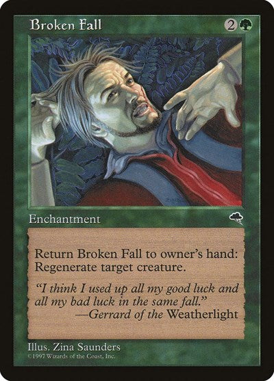 Broken Fall (TMP) #216 Common (Lightly Played) Tempest Magic: The Gathering: 1997