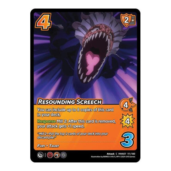 Resounding Screech (MHA7) #111/180 Common (Lightly Played) UniVersus: My Hero Academia: Girl Power UniVersus: 2024