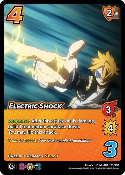 Electric Shock (MHA7) #125/180 Uncommon (Lightly Played) UniVersus: My Hero Academia: Girl Power UniVersus: 2024