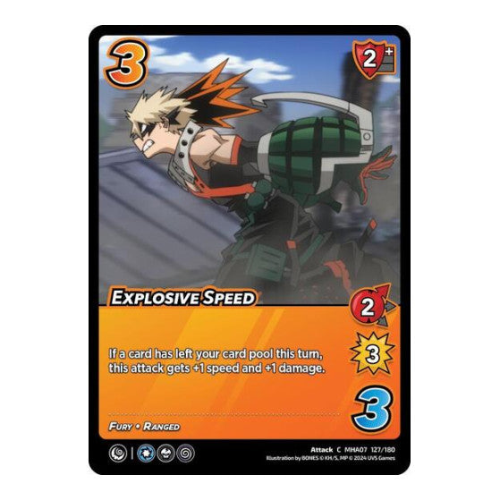 Explosive Speed (MHA7) #127/180 Common (Lightly Played) UniVersus: My Hero Academia: Girl Power UniVersus: 2024