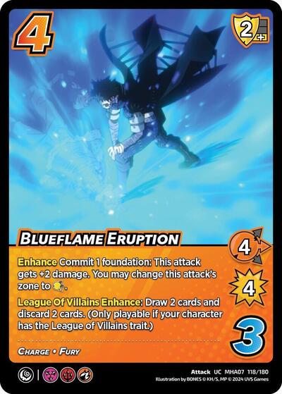Blueflame Eruption (MHA7) #118/180 Uncommon (Lightly Played) UniVersus: My Hero Academia: Girl Power UniVersus: 2024