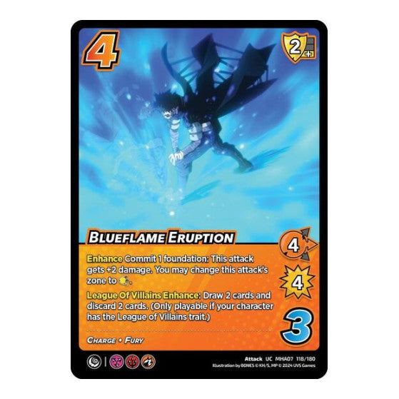 Blueflame Eruption (MHA7) #118/180 Uncommon (Lightly Played) UniVersus: My Hero Academia: Girl Power UniVersus: 2024