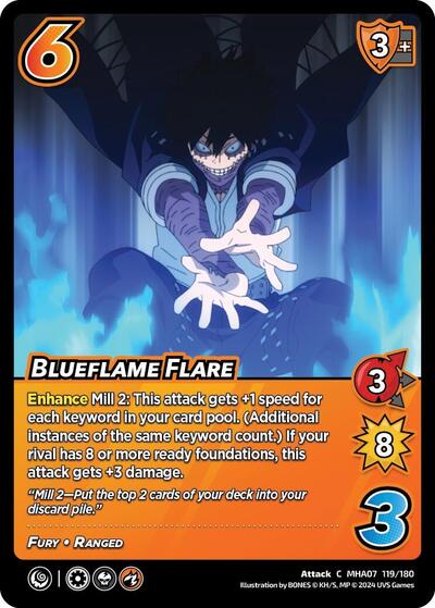 Blueflame Flare (MHA7) #119/180 Common (Lightly Played) UniVersus: My Hero Academia: Girl Power UniVersus: 2024