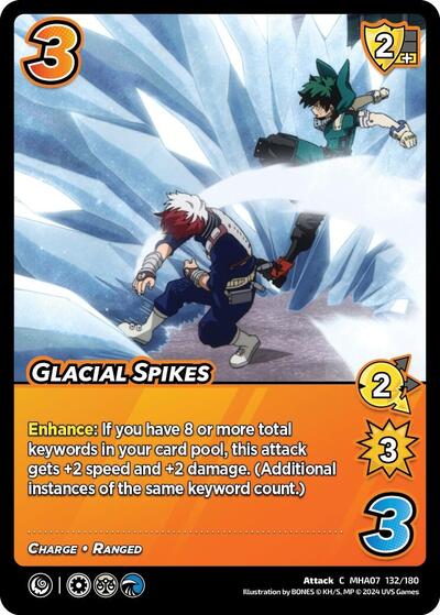 Glacial Spikes (MHA7) #132/180 Common (Lightly Played) UniVersus: My Hero Academia: Girl Power UniVersus: 2024