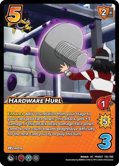 Hardware Hurl (MHA7) #135/180 Uncommon (Lightly Played) UniVersus: My Hero Academia: Girl Power UniVersus: 2024