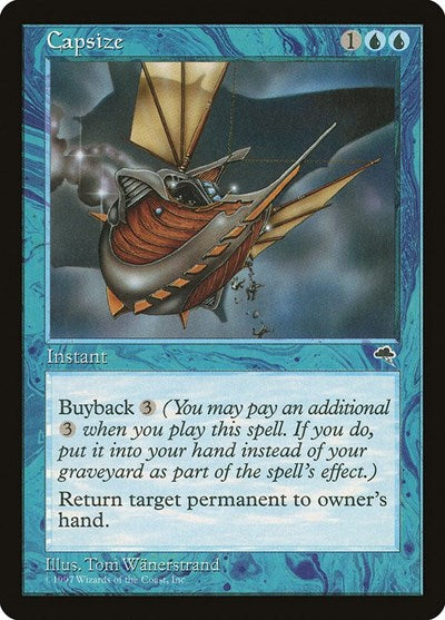 Capsize (TMP) #55 Common (Lightly Played) Tempest Magic: The Gathering: 1997