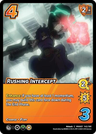 Rushing Intercept (MHA7) #143/180 Common (Lightly Played) UniVersus: My Hero Academia: Girl Power UniVersus: 2024