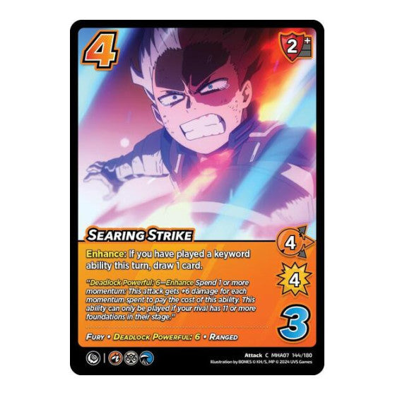 Searing Strike (MHA7) #144/180 Common (Lightly Played) UniVersus: My Hero Academia: Girl Power UniVersus: 2024