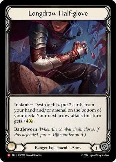 Longdraw Half glove (MST) #MST232 Majestic (Lightly Played) Part the Mistveil Flesh and Blood TCG: 2024