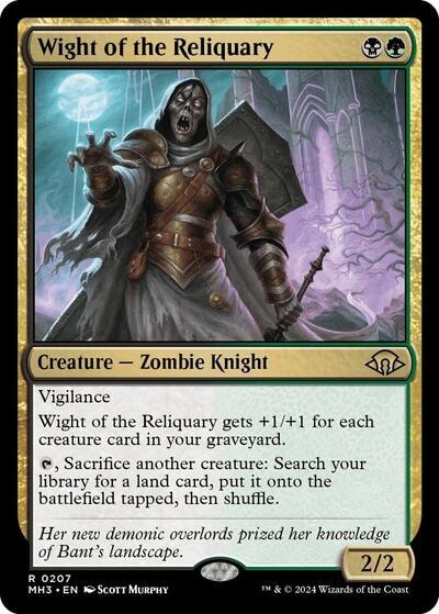 Wight of the Reliquary (MH3) #207 Rare (Lightly Played) Modern Horizons 3 Magic: The Gathering: 2024