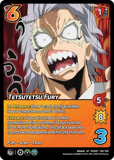 Tetsutetsu Fury (MHA7) #150/180 Uncommon (Lightly Played) UniVersus: My Hero Academia: Girl Power UniVersus: 2024