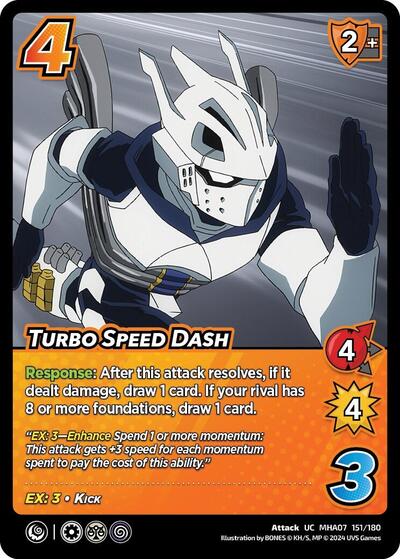 Turbo Speed Dash (MHA7) #151/180 Uncommon (Lightly Played) UniVersus: My Hero Academia: Girl Power UniVersus: 2024