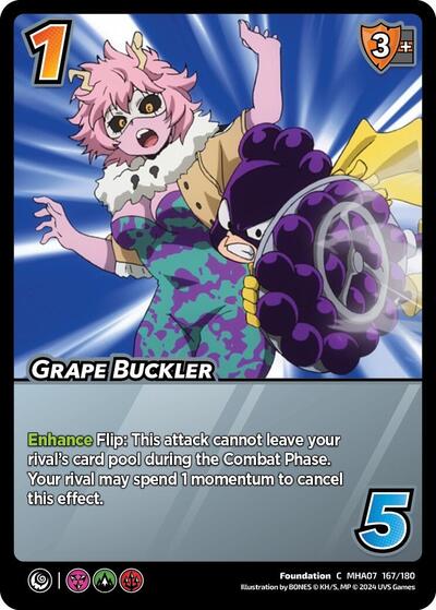 Grape Buckler (MHA7) #167/180 Common (Near Mint) UniVersus: My Hero Academia: Girl Power UniVersus: 2024