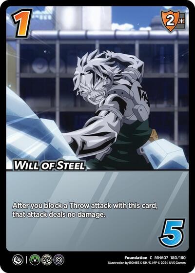 Will of Steel (MHA7) #180/180 Common (Near Mint) UniVersus: My Hero Academia: Girl Power UniVersus: 2024