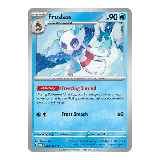 Froslass 053 167 (TWM) #053/167 Rare (Holofoil Near Mint) SV06: Twilight Masquerade Pokemon: 2024