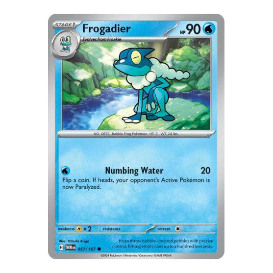 Frogadier (TWM) #057/167 Common (Reverse Holofoil Lightly Played) SV06: Twilight Masquerade Pokemon: 2024