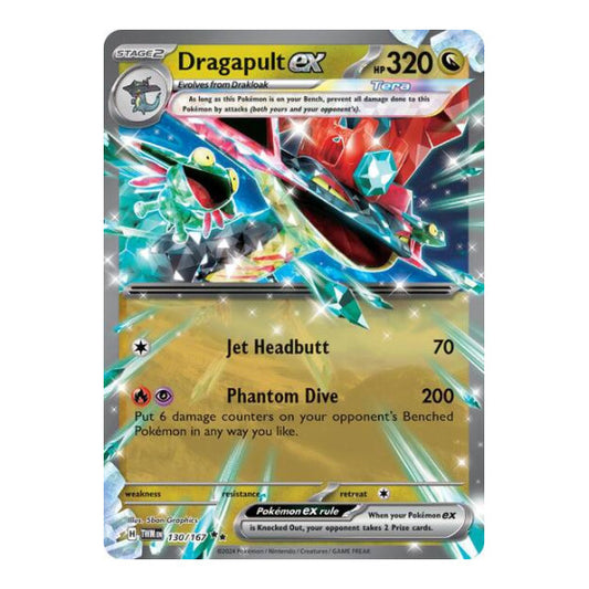 Dragapult ex - 130/167 (TWM) #130/167 Double Rare (Holofoil Near Mint) SV06: Twilight Masquerade Pokemon: 2024