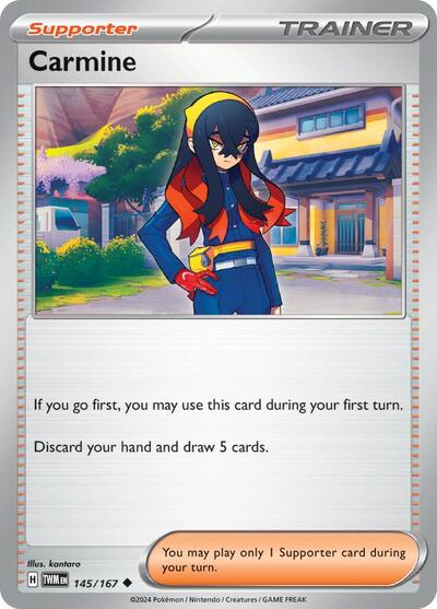 Carmine 145 167 (TWM) #145/167 Uncommon (Near Mint) SV06: Twilight Masquerade Pokemon: 2024