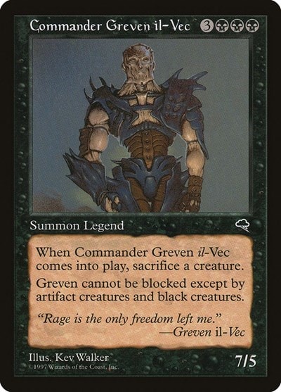 Commander Greven il-Vec (TMP) #115 Rare (Heavily Played) Tempest Magic: The Gathering: 1997
